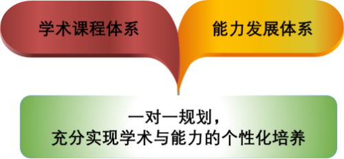 讯得达国际书院培养体系图